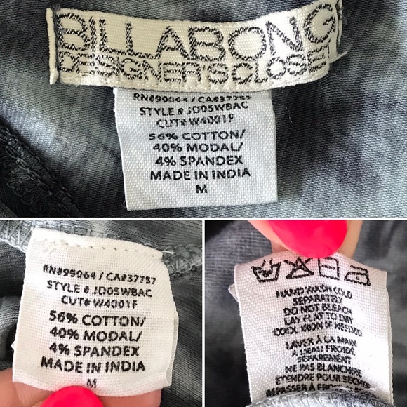 Billabong Gray Tie Dye Bodycon Mini Dress • M - Picture 5 of 7